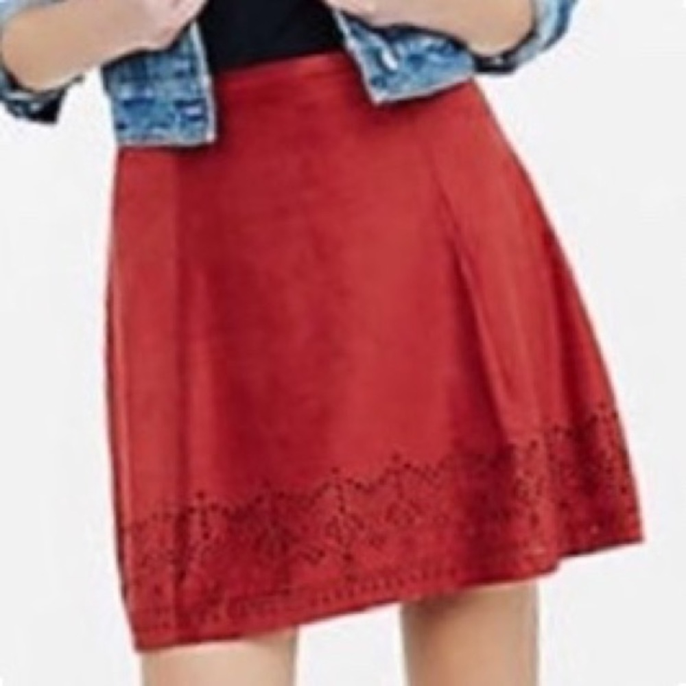 Express Faux Suede Mini Skirt. Size 4
